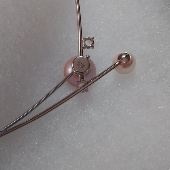 GSTV Elegant Silver and Pink & White ayoka Pearls Necklace - Picture 4 of 6